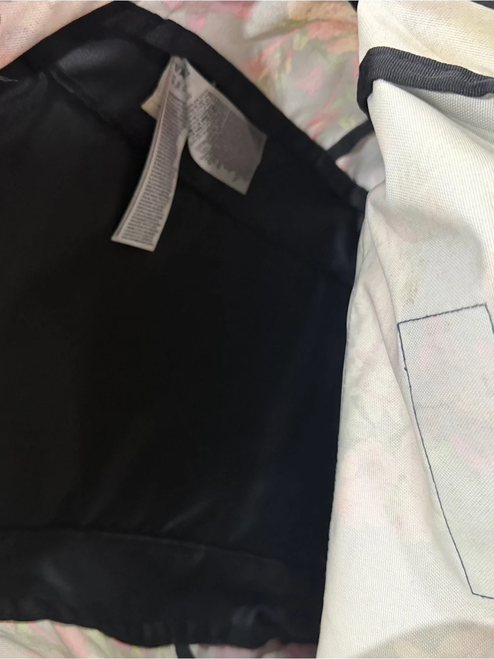 Jansport Floral Backpack in Gray with Pink & Cream Flowers